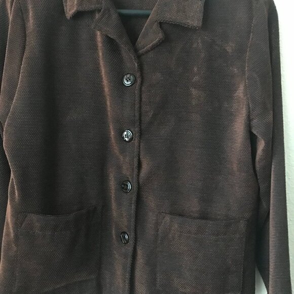 Vintage First Option Textured Jacket Woven Button Up - Picture 4 of 10
